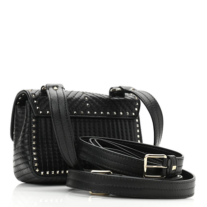 Valentino Garavani Lambskin ZiggyStud Rockstud Convertible Crossbody Belt Bag Black 3 of 10