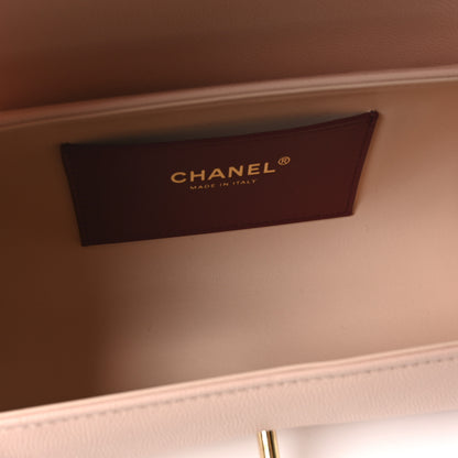 Chanel Shiny Caviar Preppy Coco Small Bowling Bag Rose Light Pink 5 of 11