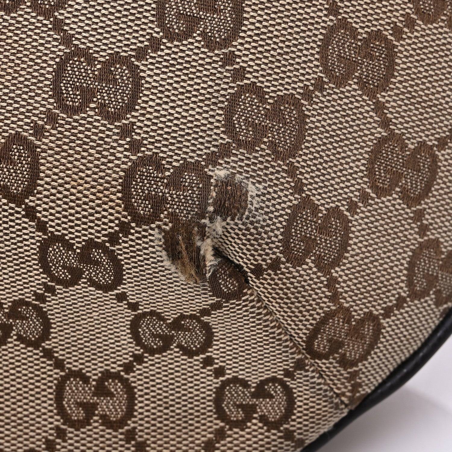 Gucci Monogram Web Medium Half Moon Hobo Dark Brown 14 of 14