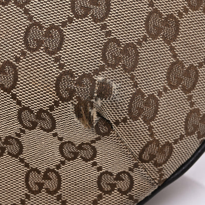 Gucci Monogram Web Medium Half Moon Hobo Dark Brown 14 of 14