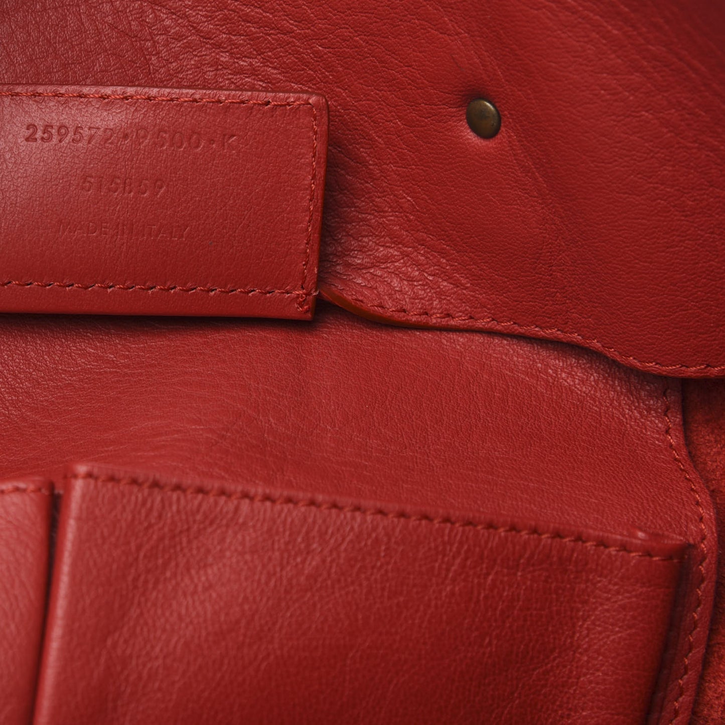 Veau Souple Papier Ledger Tote Rouge