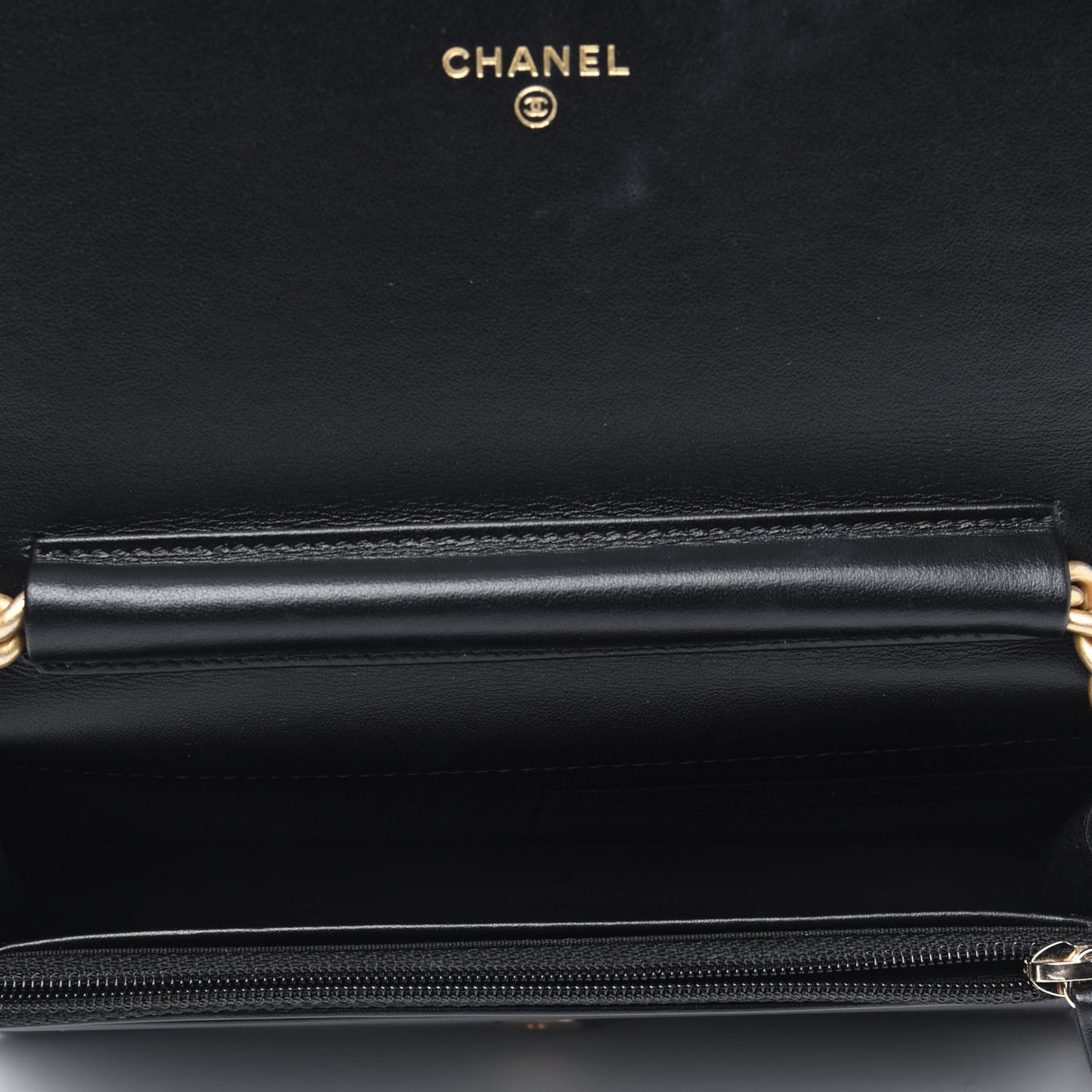 Velvet Quilted Boy Wallet On Chain WOC Black
