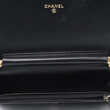 Chanel Velvet Quilted Boy Wallet On Chain WOC Black 5 of 14