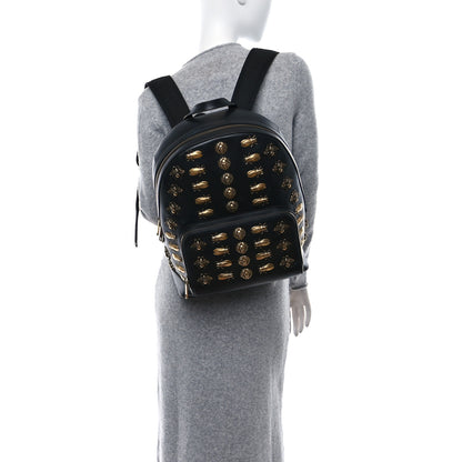 Gucci Calfskin Animal Studs Medium Day Backpack Black 2 of 12