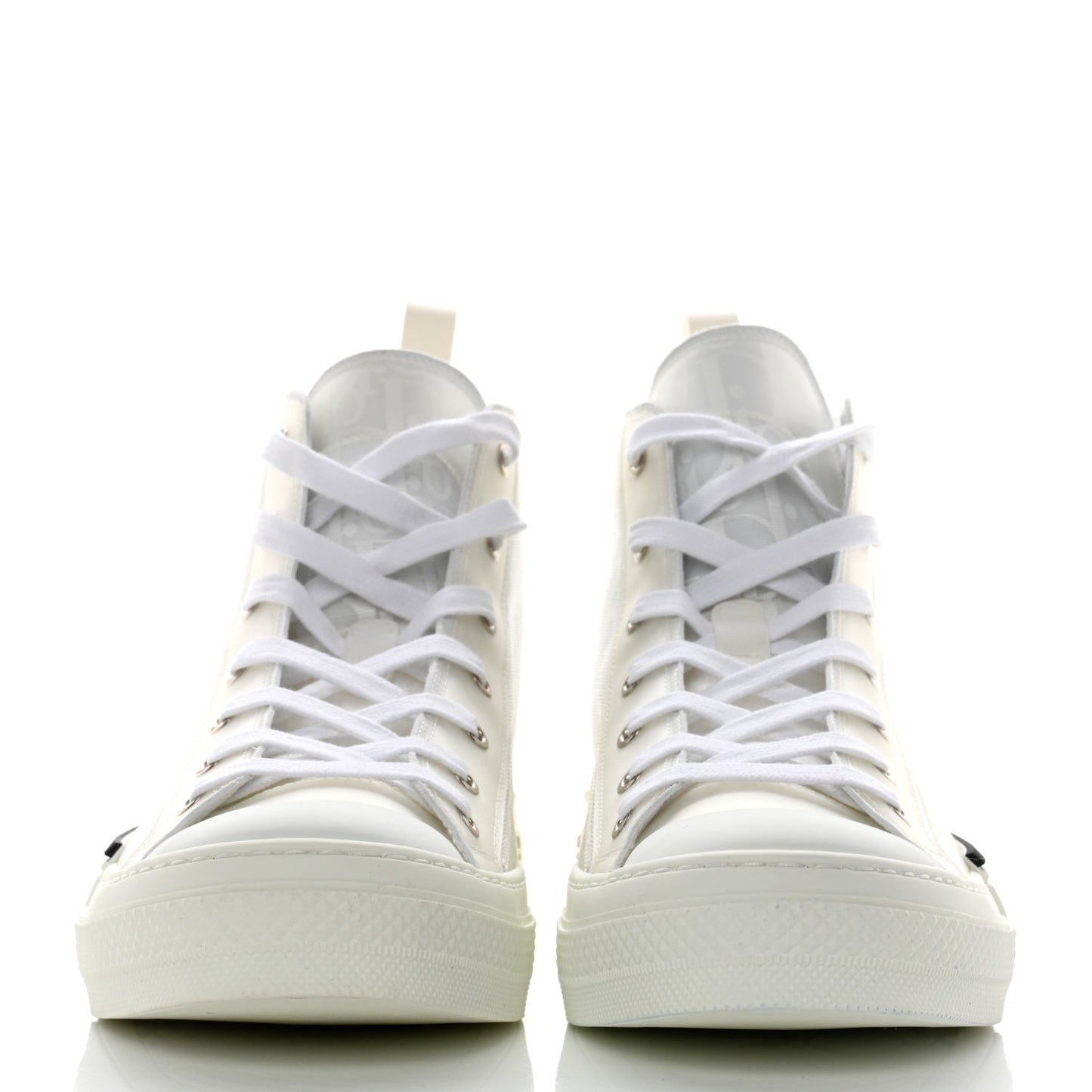 Technical Canvas Oblique Mens B23 High Top Sneakers 43 White