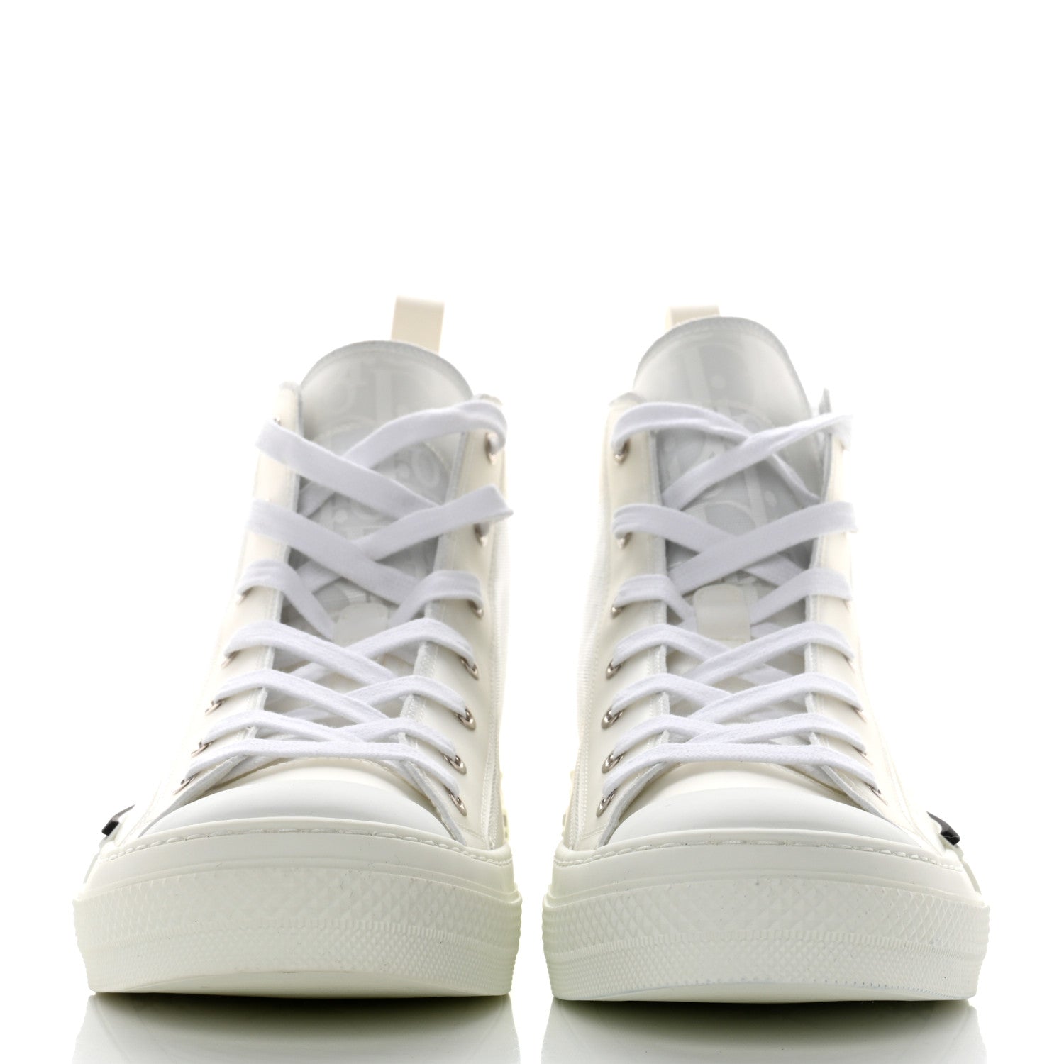 Christian Dior Technical Canvas Oblique Mens B23 High Top Sneakers 43 White 2 of 9