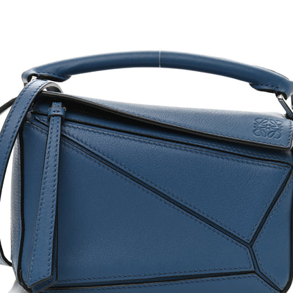 Loewe Calfskin Mini Puzzle Bag Blue 9 of 12
