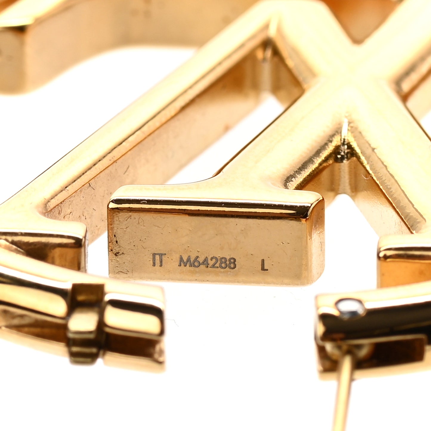 Metal Louise Hoop Earrings Gold