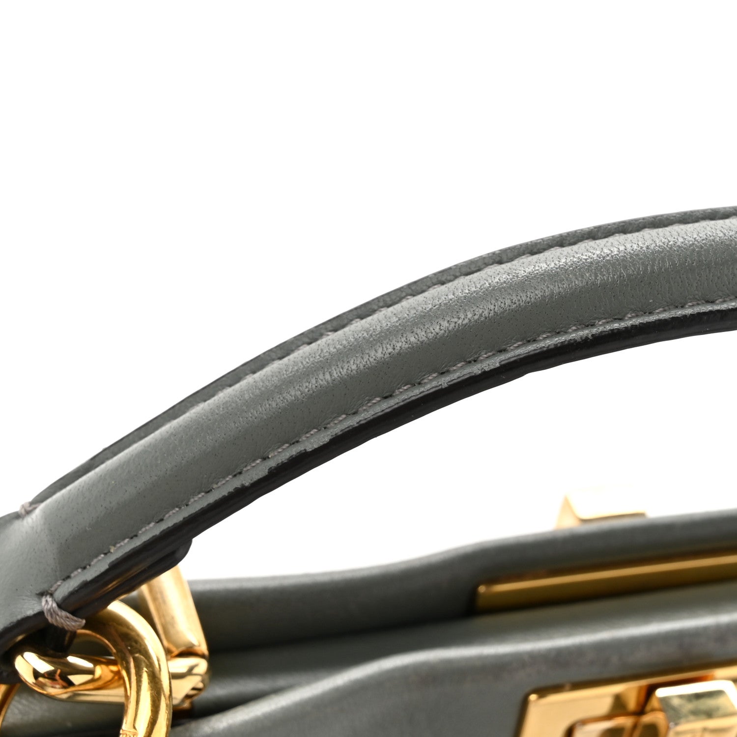 Fendi Nappa Mini Peekaboo Iconic Satchel Fumo 19 of 19