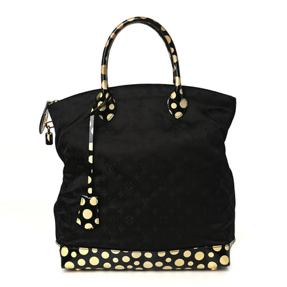 Louis Vuitton Nylon Kusama Infinity Dots Lockit Vertical MM Black White 1 of 8