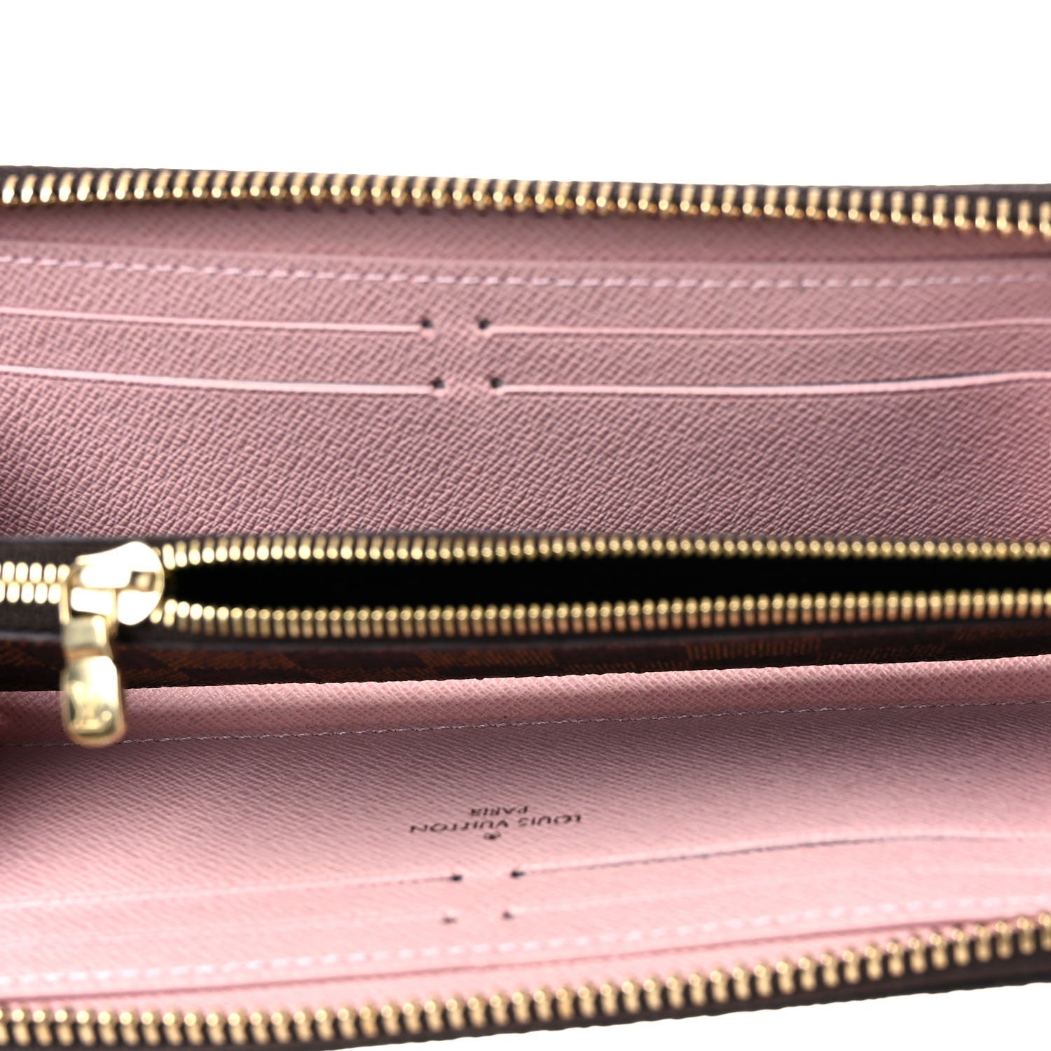 Louis Vuitton Damier Ebene Clemence Wallet Rose Ballerine 5 of 8