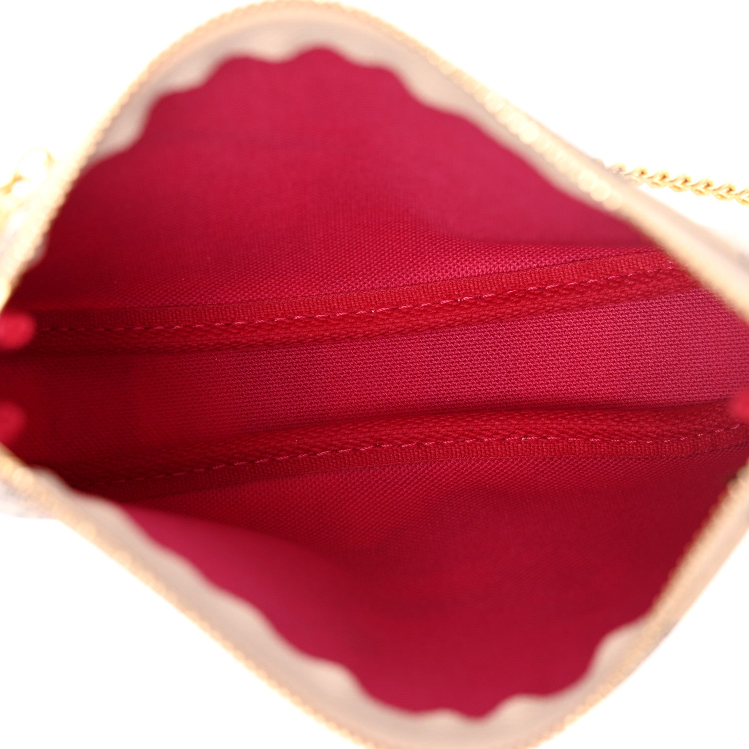 Louis Vuitton Damier Azur 2021 Christmas Animation Hollywood Mini Pochette Accessories Fuchsia 5 of 8