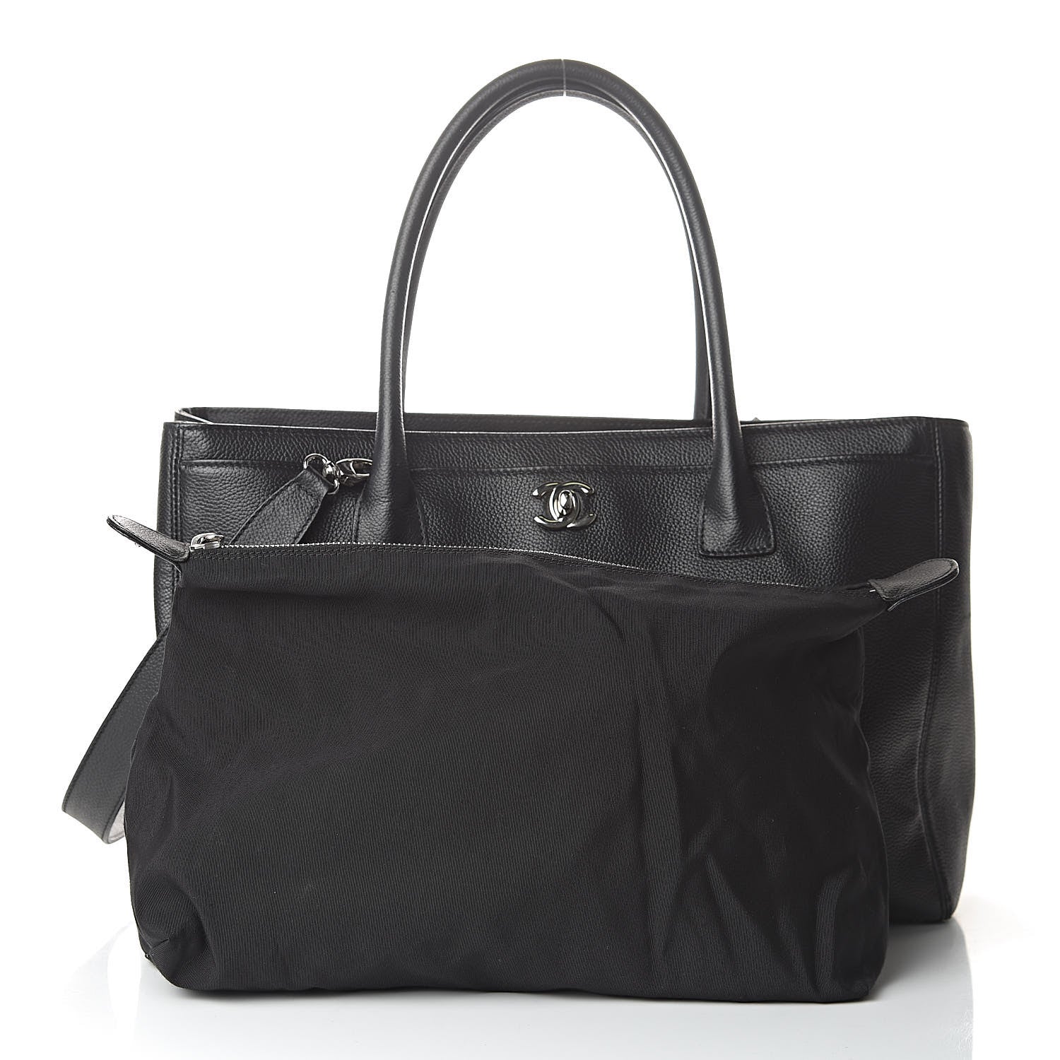 Chanel Calfskin Cerf Executive Shopper Tote Black 3 of 11