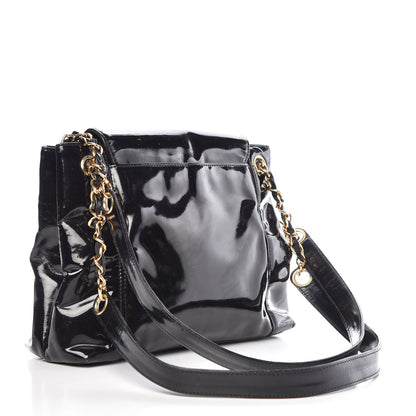 Chanel Patent Flap Shoulder Bag Black 3 of 21