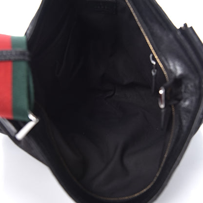 Gucci Monogram Web Medium Double Pocket Messenger Bag Black 5 of 14