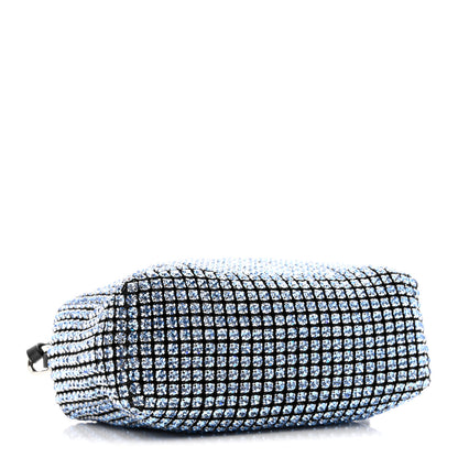 Alexander Wang Mesh Crystal Rhinestone Mini Heiress Pouch Baby Blue 4 of 11