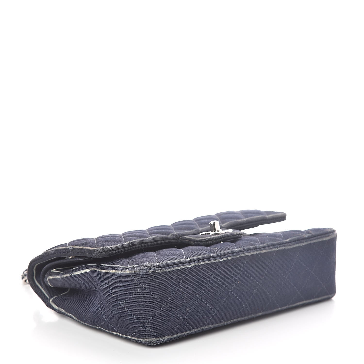 Chanel Grosgrain Quilted Medium Double Flap Navy 4 of 13