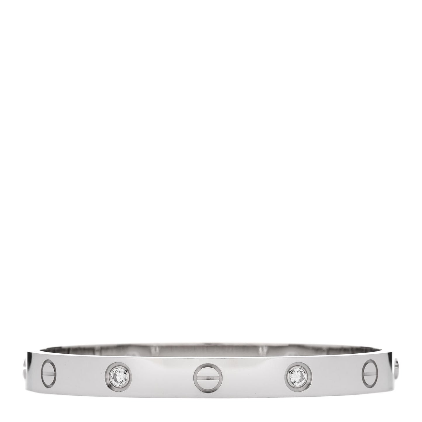 18K White Gold 4 Diamond LOVE Bracelet 16