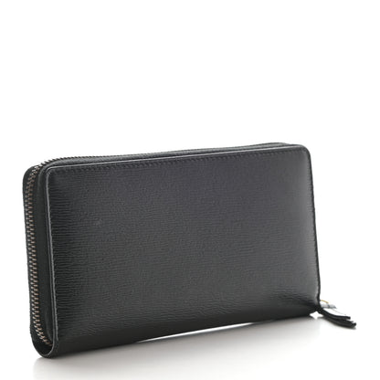 Gucci Calfskin Kingsnake Zip Around Wallet Black 3 of 9