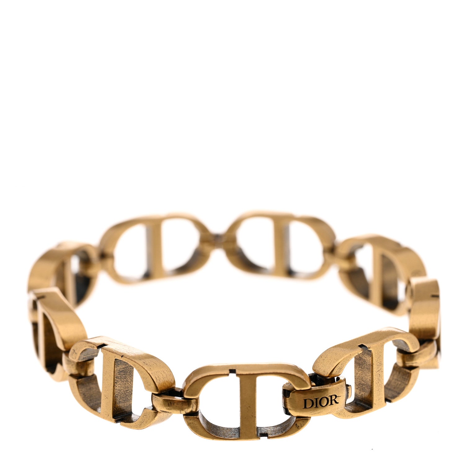 Christian Dior Metal CD Chain Bracelet Gold 3 of 5