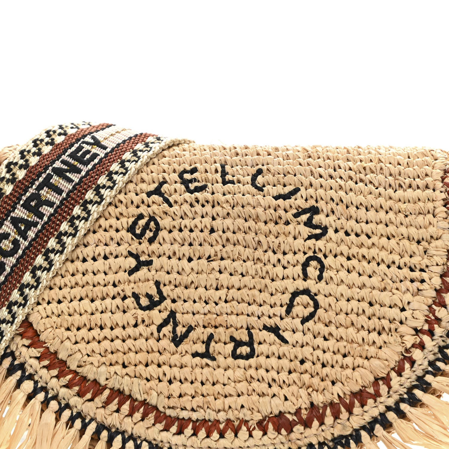 Stella McCartney Raffia Crochet Shoulder Bag Natural 7 of 9