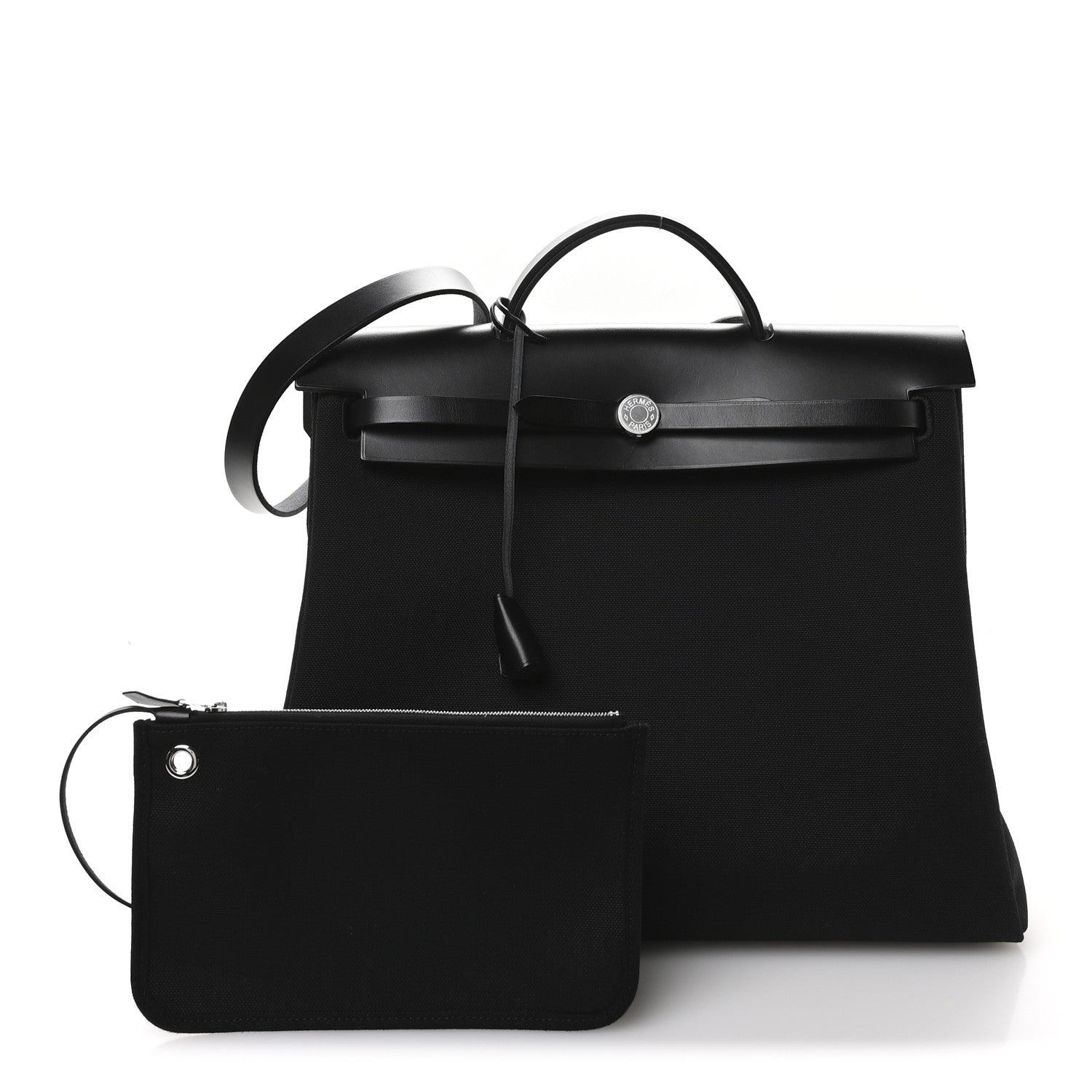 Hermes Toile Vache Hunter Herbag Zip 39 MM Black 3 of 12