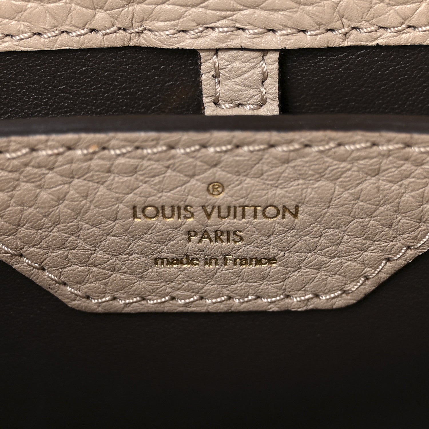 Louis Vuitton Taurillon Ayers Capucines BB Galet 6 of 13