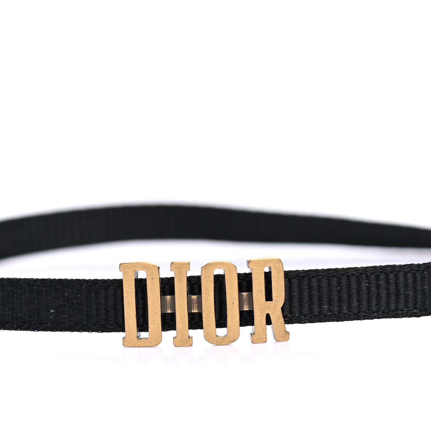 Grosgrain Ribbon J'Adior Logo Choker Necklace Black
