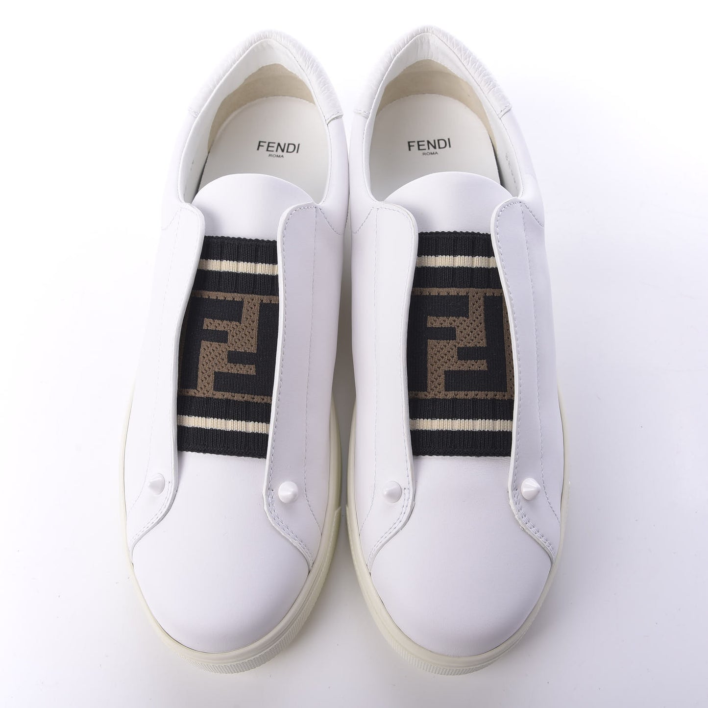 Vitello FF Rockoclick Slip On Sneakers 40 White