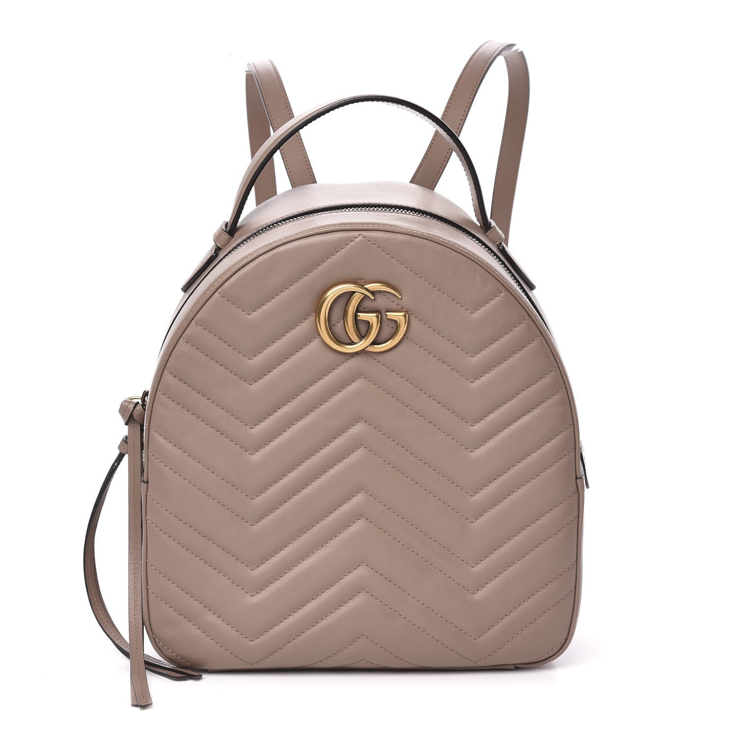 Gucci Calfskin Matelasse GG Marmont Dome Backpack Porcelain Rose 1 of 11