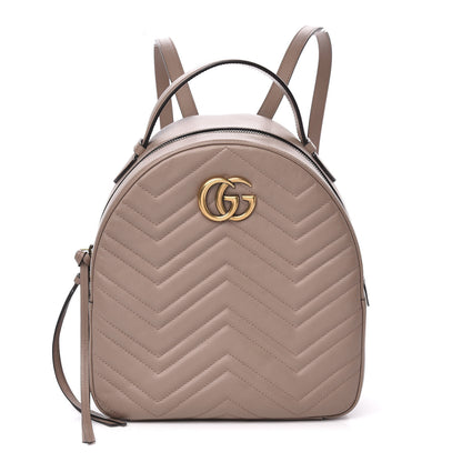 Gucci Calfskin Matelasse GG Marmont Dome Backpack Porcelain Rose 1 of 11
