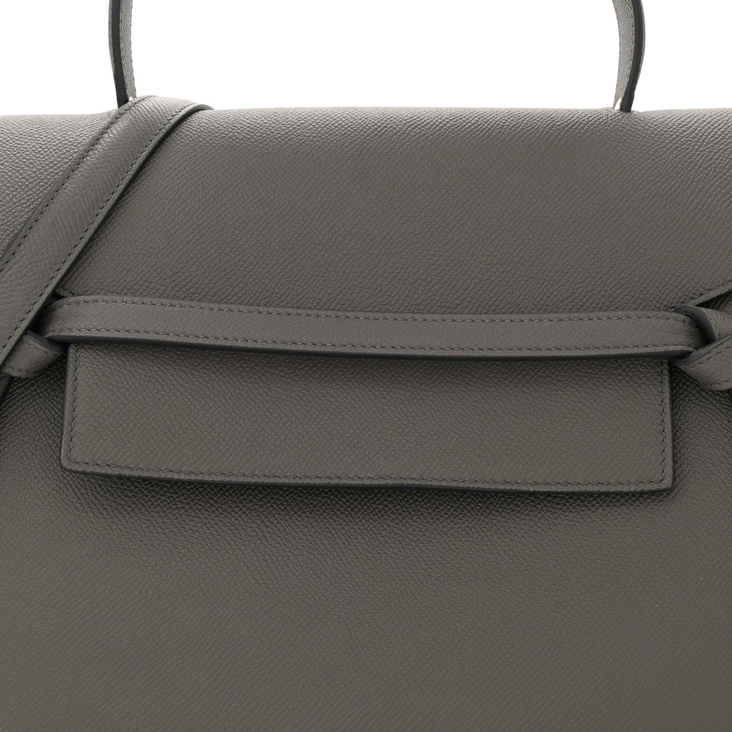 Grained Calfskin Mini Belt Bag Grey