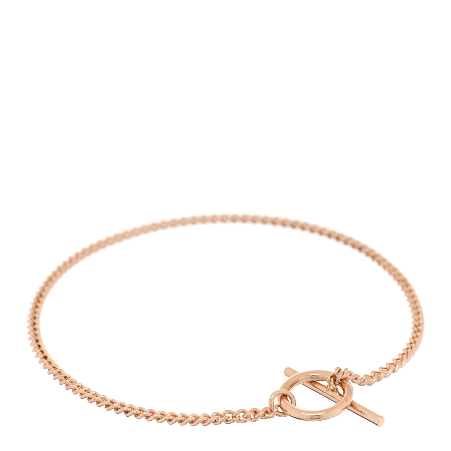 Hermes 18K Rose Gold Small Echappee Bracelet SH 1 of 4