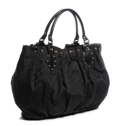 Gucci Monogram Studded Pelham Tote Black 3 of 7