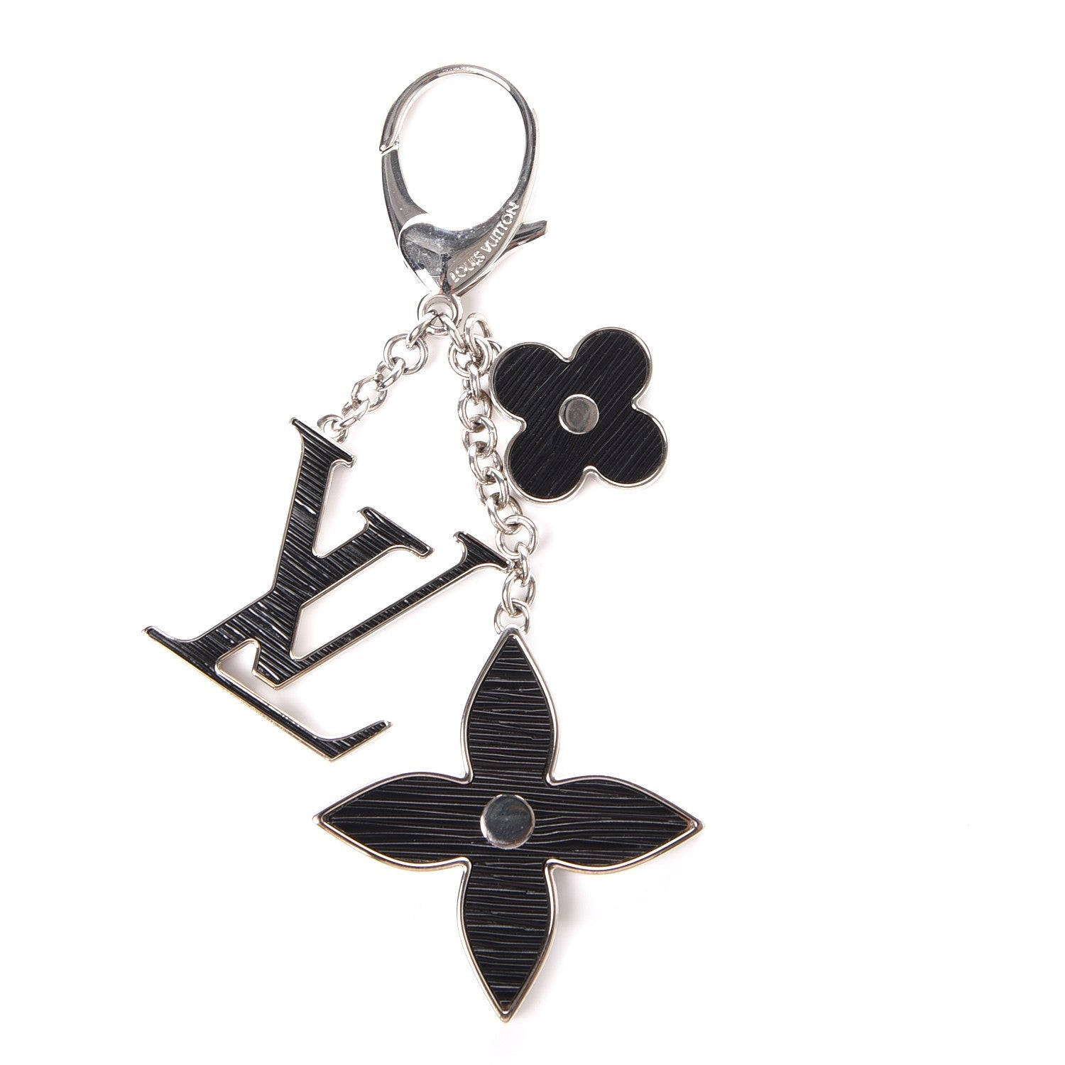 Louis Vuitton Fleur d'Epi Bag Charm Black 1 of 5