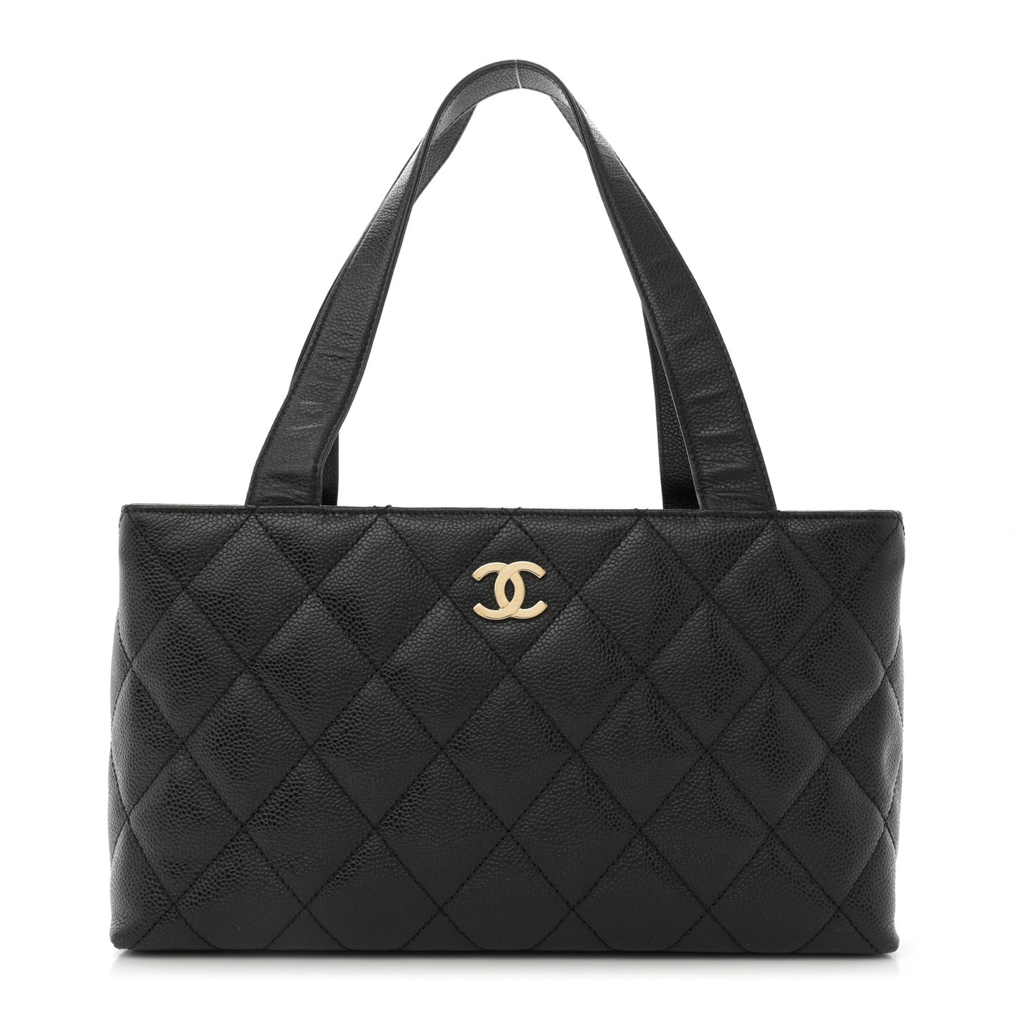 Caviar Quilted Shoulder Bag Black