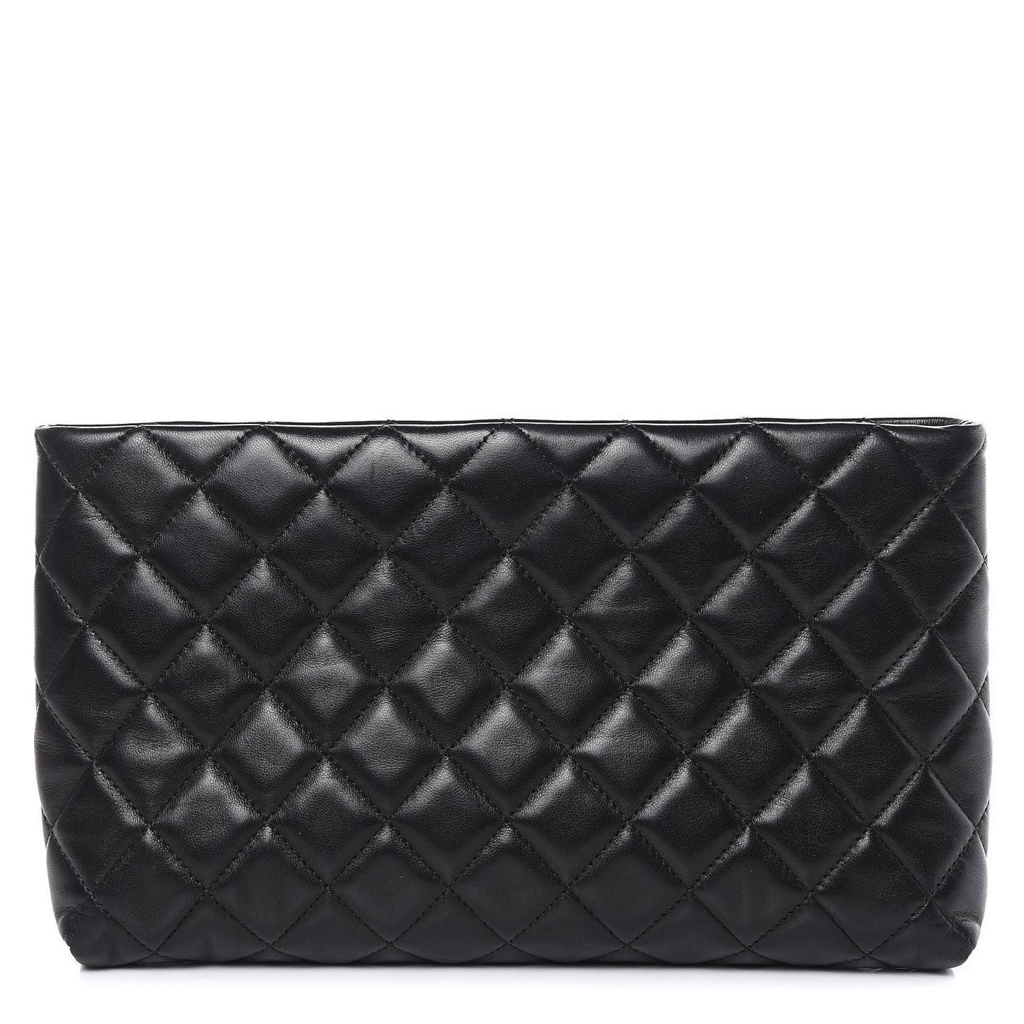 Lambskin Quilted Clutch Black
