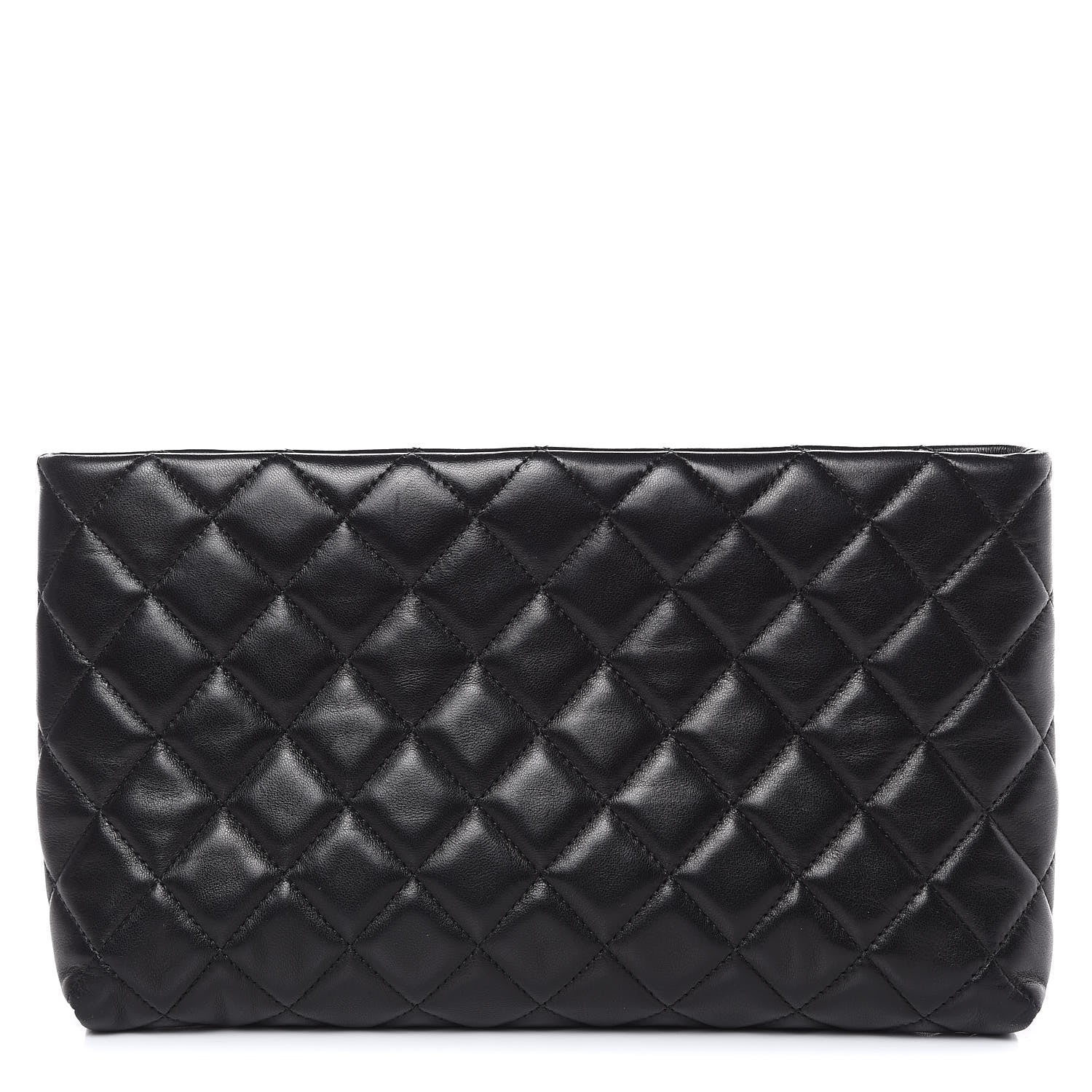 Chanel Lambskin Quilted Clutch Black 1 of 9