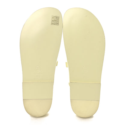 Chanel Lambskin Crystal CC Velcro Dad Sandals 39.5 Light Yellow 6 of 10