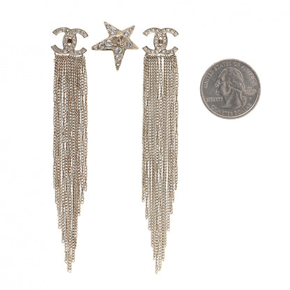 Chanel Crystal Chain CC Dangle Earphone Charms Gold 2 of 3