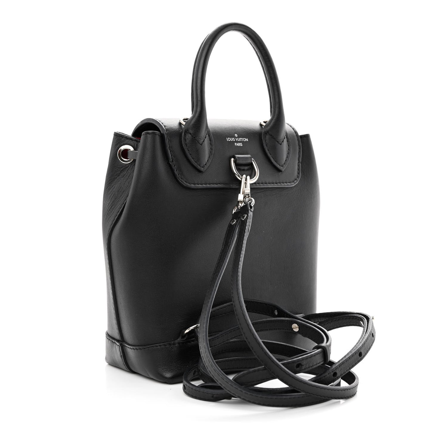 Soft Calfskin Pins My Lockme Mini Backpack Black