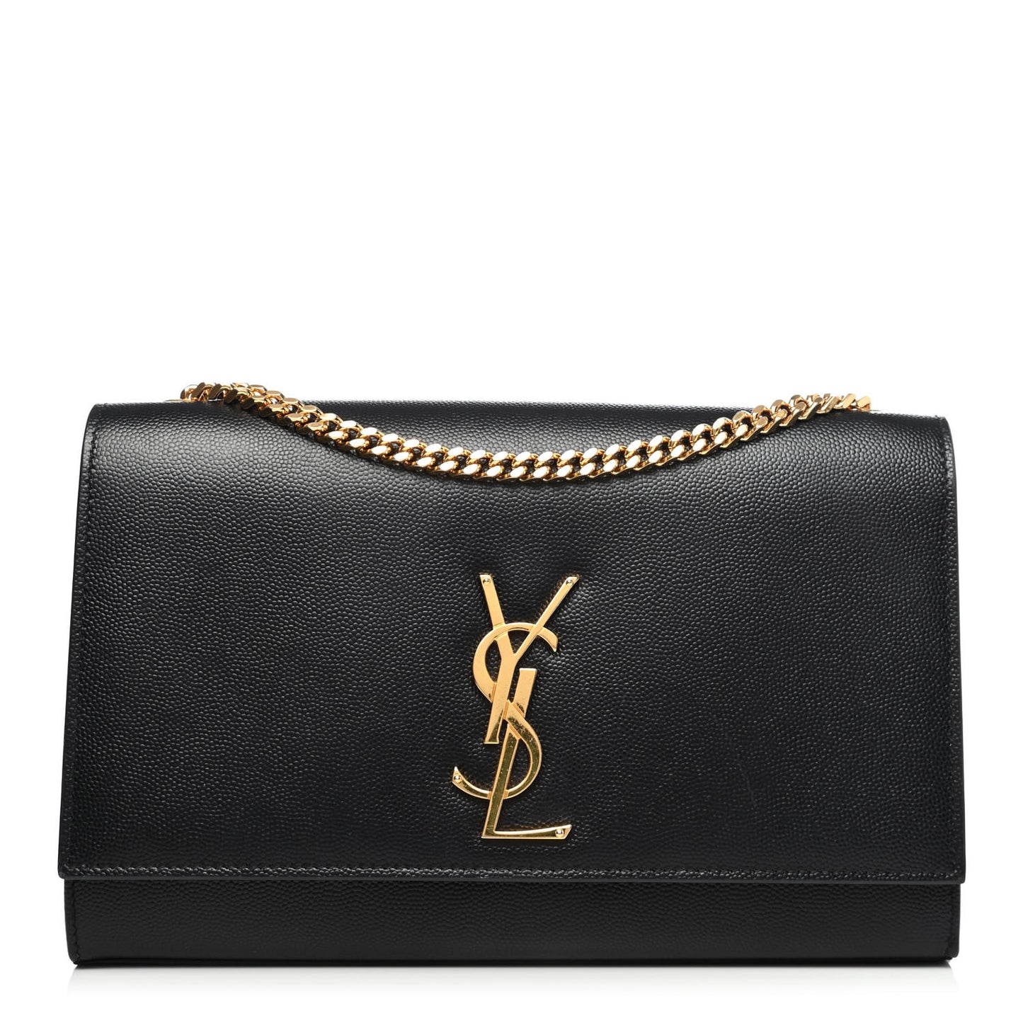 Grain De Poudre Medium Classic Monogram Kate Satchel Black