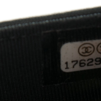 Chanel Calfskin Double Stitch Hamptons Wallet On Chain WOC Black 8 of 9