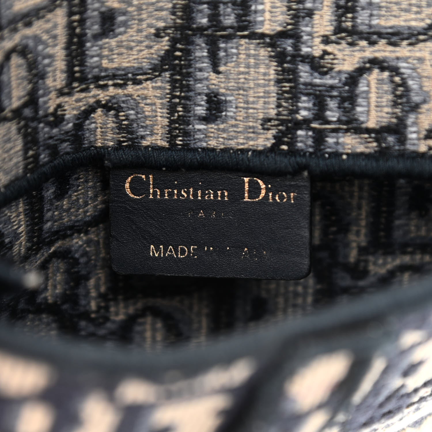 Christian Dior Oblique Embroidered Saddle Belt Pouch Blue 5 of 12