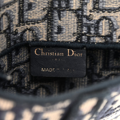 Christian Dior Oblique Embroidered Saddle Belt Pouch Blue 5 of 12