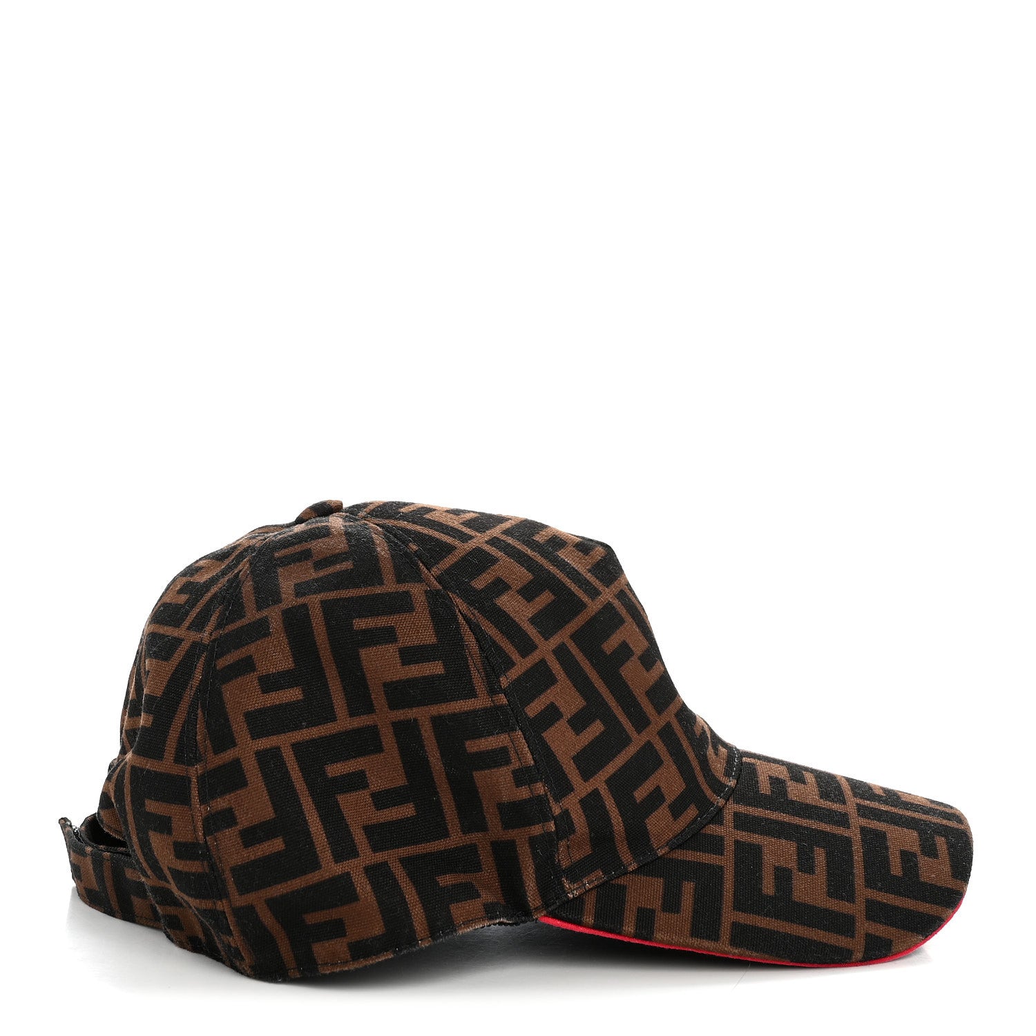 Fendi Canvas FF Reloaded Baseball Hat Tobacco Red 5 of 8