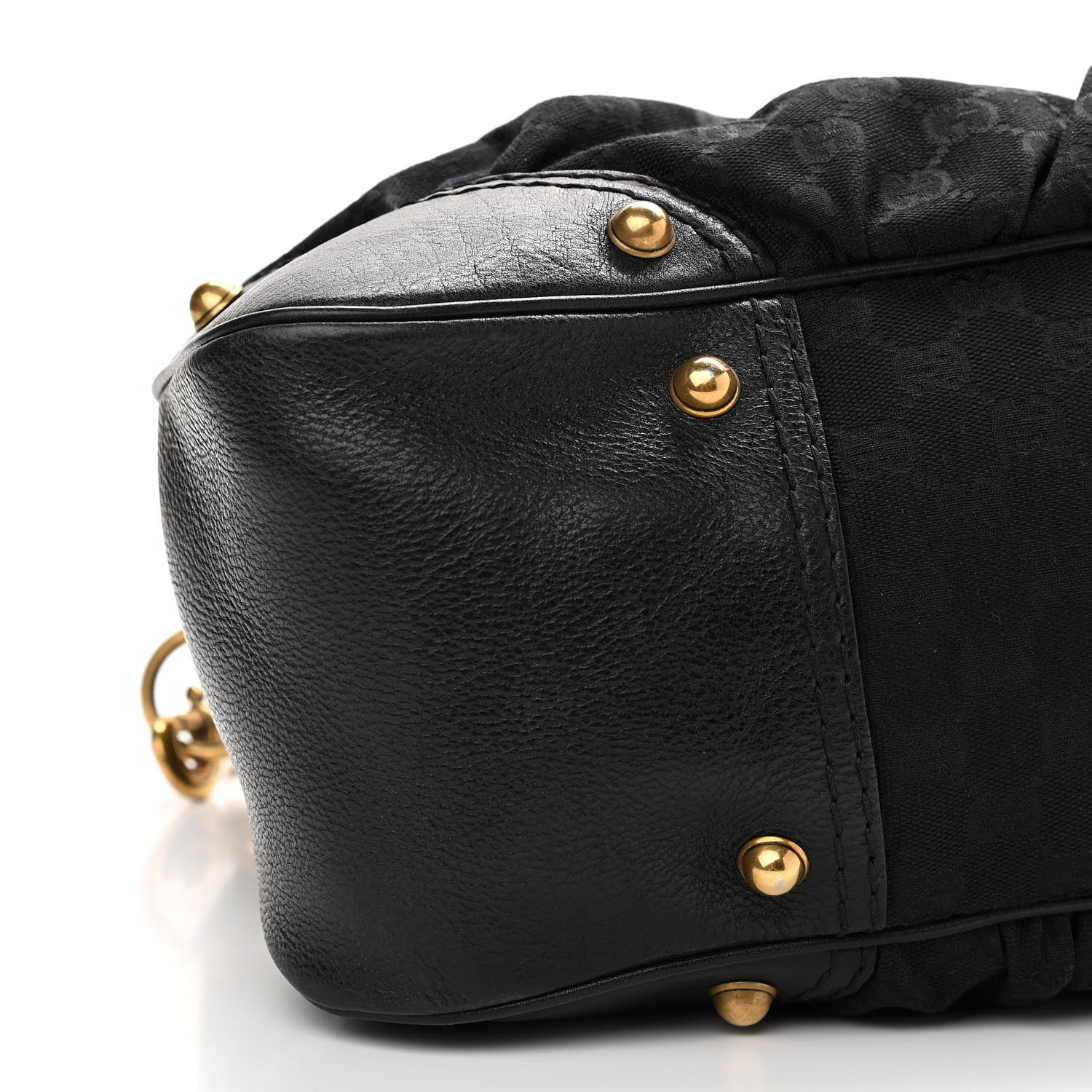 Gucci Monogram Medium Jockey Tote Black 5 of 14