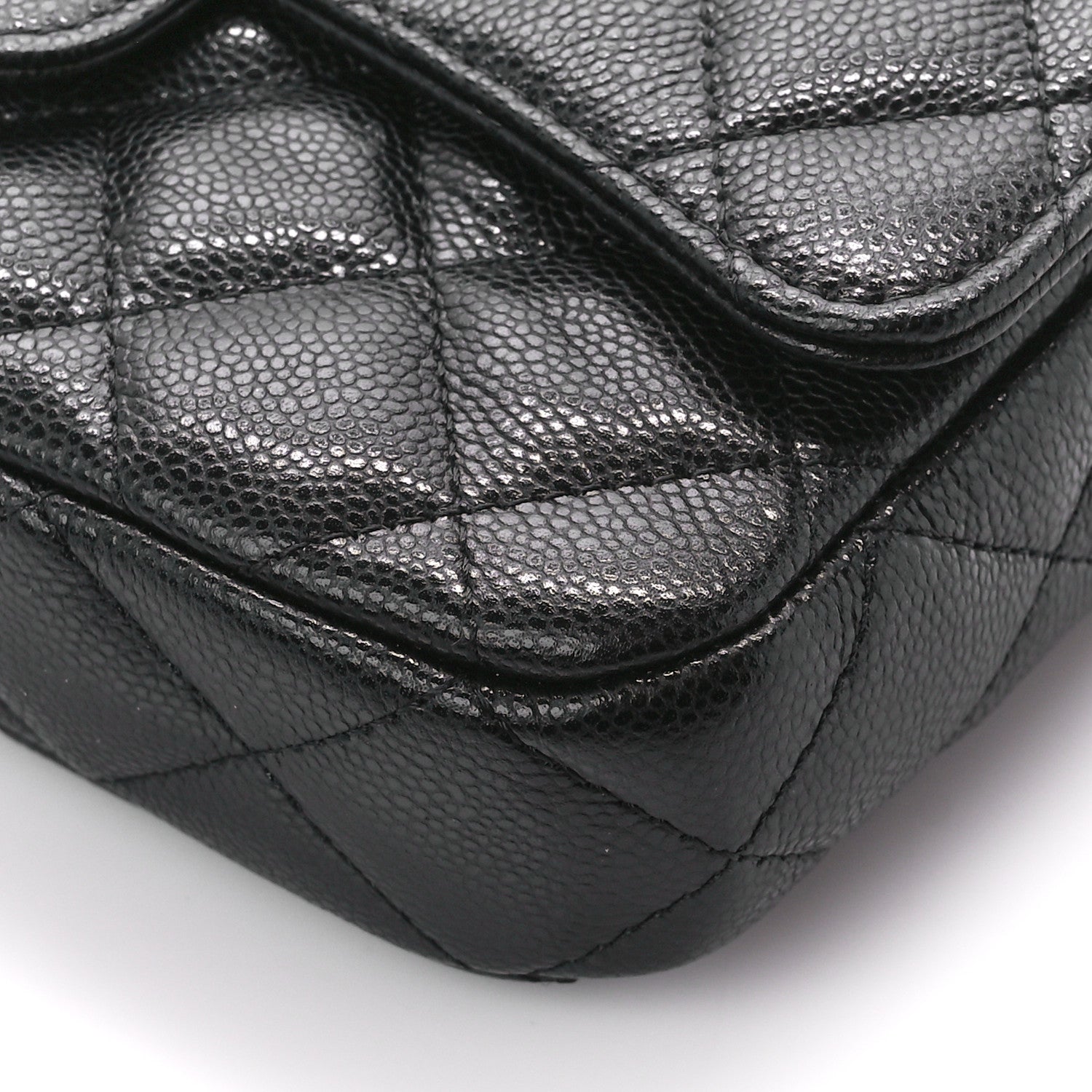 Chanel Caviar Quilted Flap Phone Holder With Chain Black 12 of 13