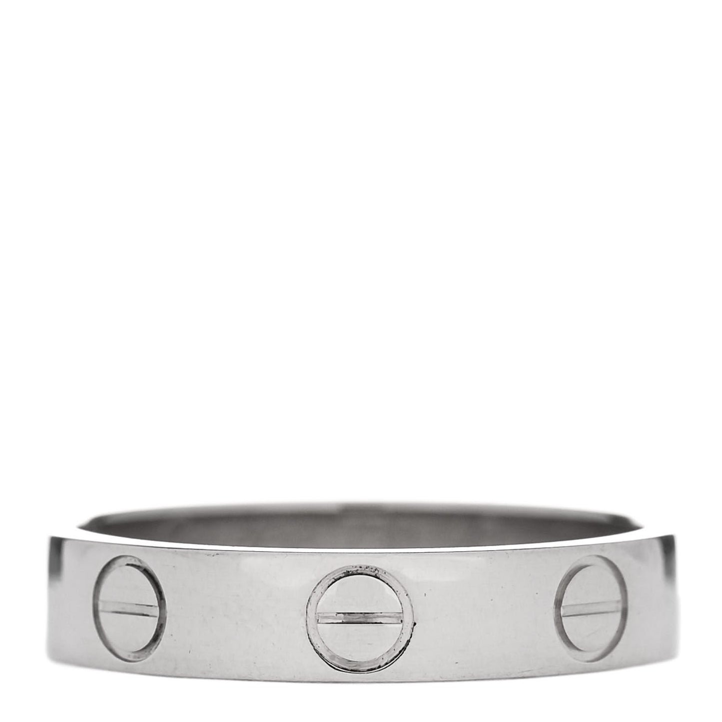 18K White Gold 3.5mm LOVE Wedding Band Ring 49 5