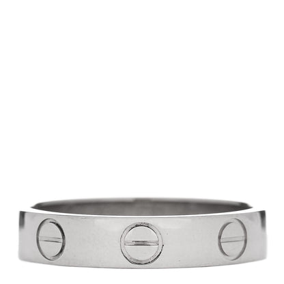 Cartier 18K White Gold 3.5mm LOVE Wedding Band Ring 49 5 1 of 5